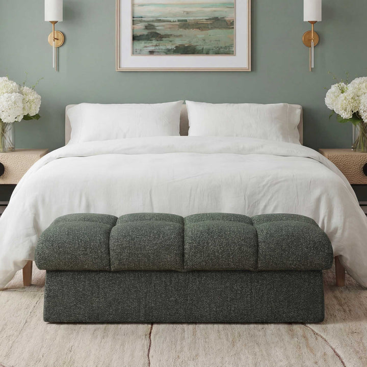 Harlem Moss Green/ Lake Blue Bench