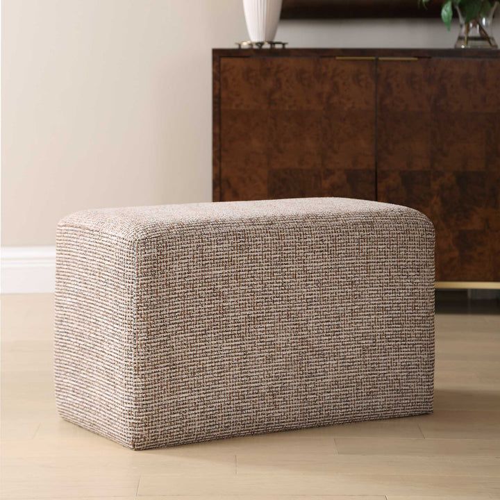 Kelce Woven Checkered Ottoman