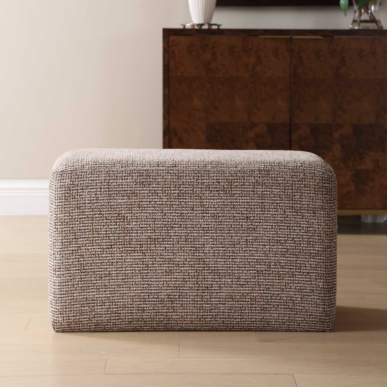 Kelce Woven Checkered Ottoman