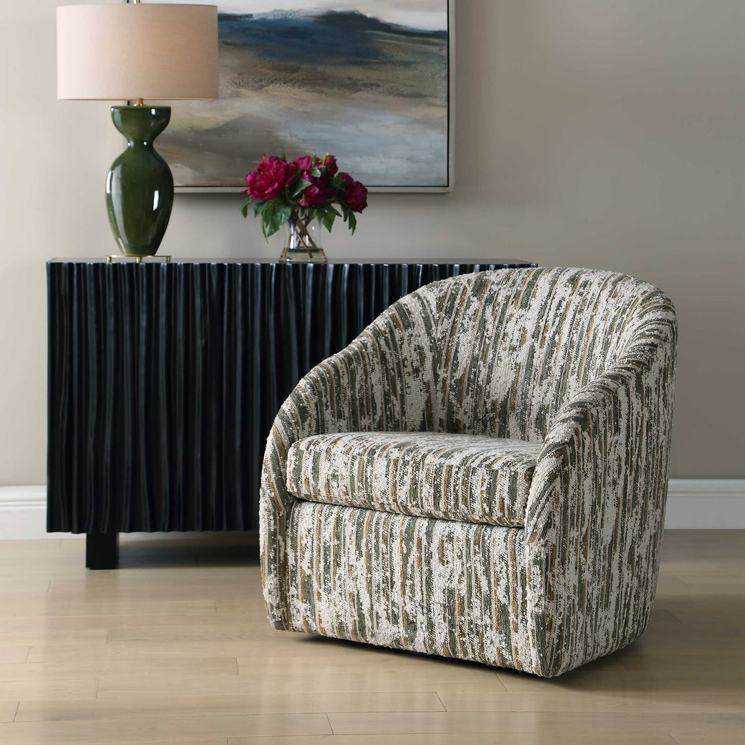 Mari Boucle Swivel Chair