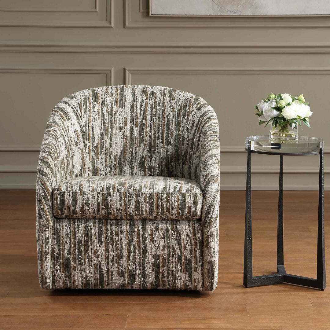 Mari Boucle Swivel Chair