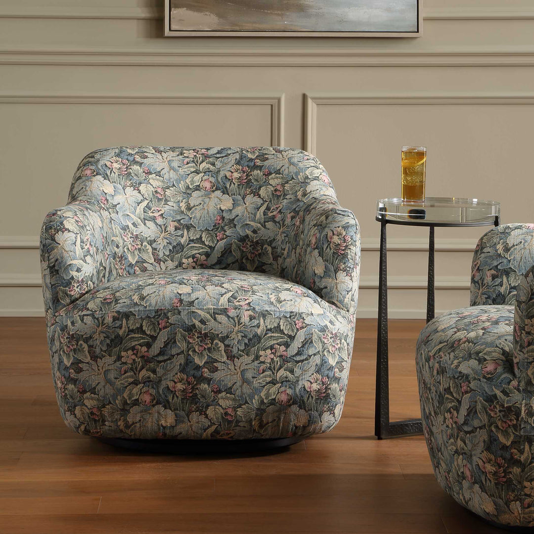 Ansel Tapestry Swivel Chair