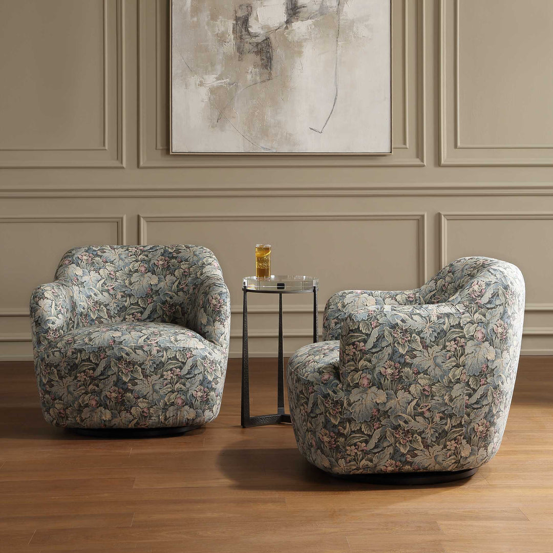 Ansel Tapestry Swivel Chair