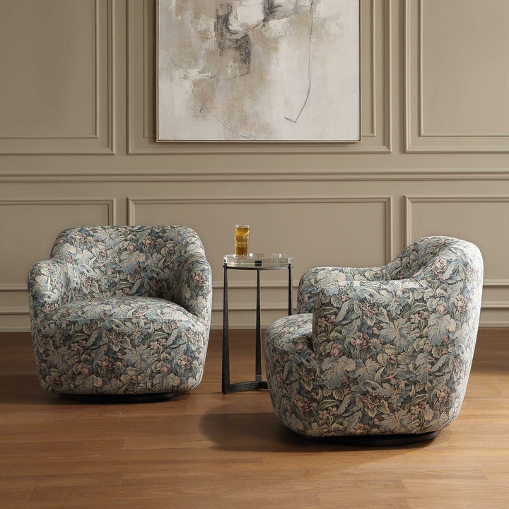 Ansel Tapestry Swivel Chair