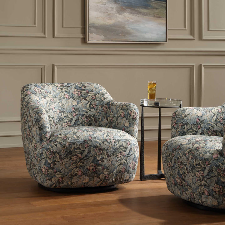 Ansel Tapestry Swivel Chair