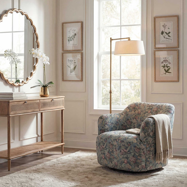 Ansel Tapestry Swivel Chair