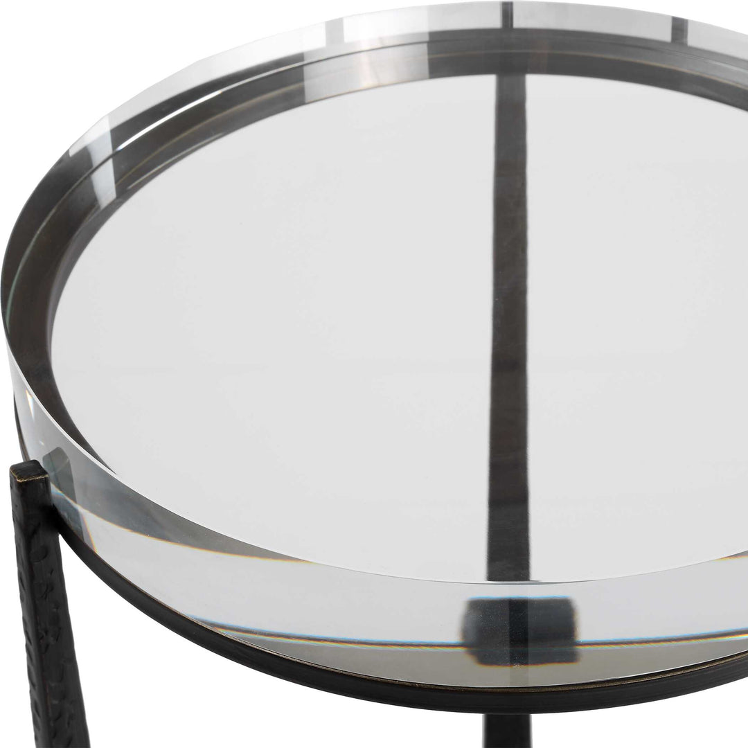 Midas Dark Bronze Round Accent Table