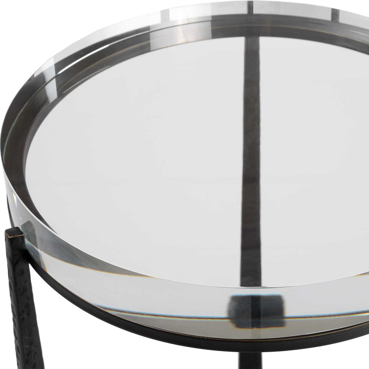 Midas Dark Bronze Round Accent Table
