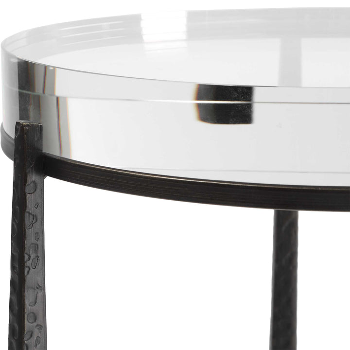 Midas Dark Bronze Round Accent Table
