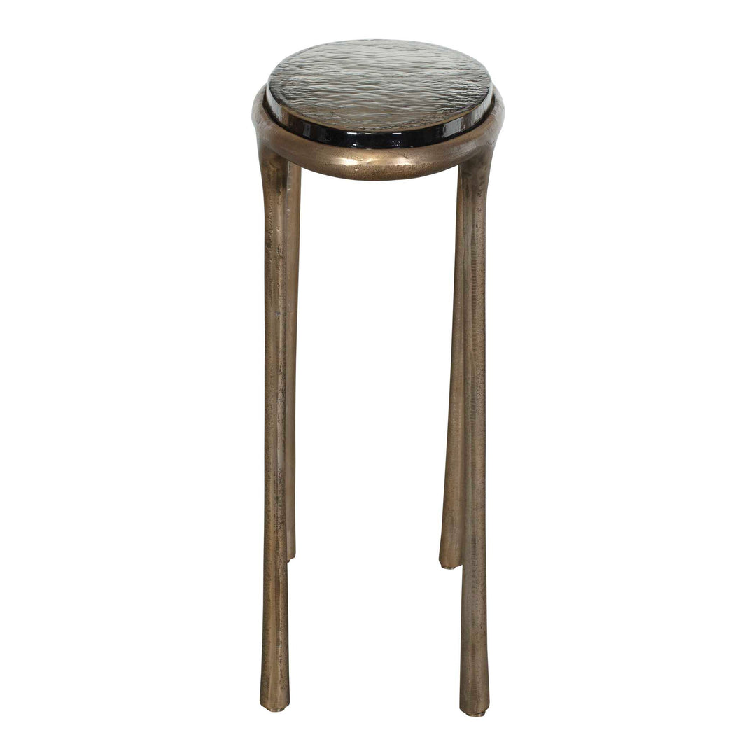 Ata Oval Brass Accent Table