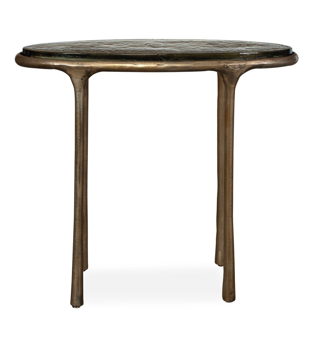 Ata Oval Brass Accent Table