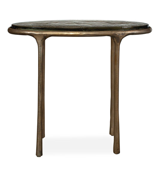 Ata Oval Brass Accent Table