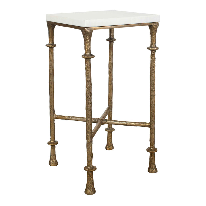 Penelope White Marble Accent Table