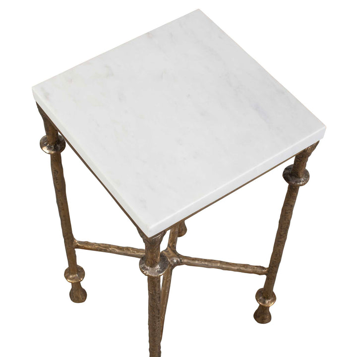Penelope White Marble Accent Table