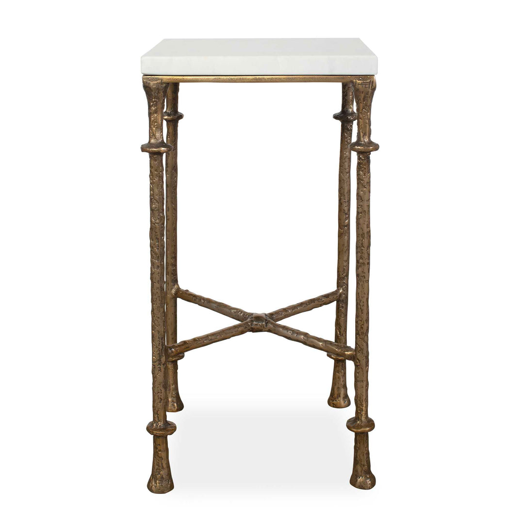 Penelope White Marble Accent Table