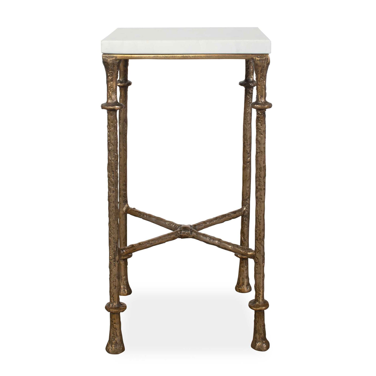 Penelope White Marble Accent Table