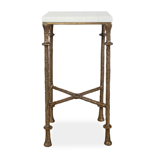 Penelope White Marble Accent Table