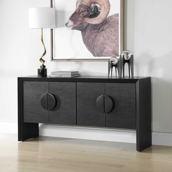 Williams Black 4 Door Cabinet
