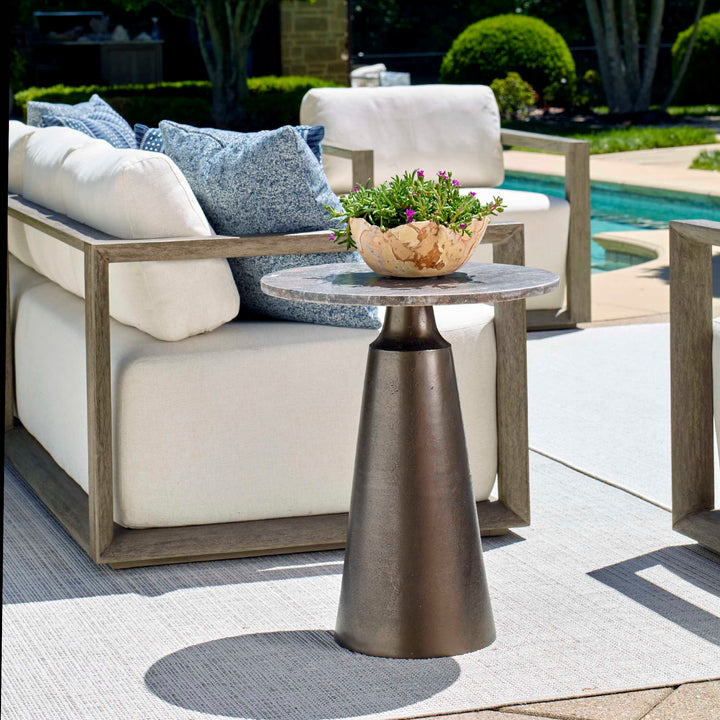 Midsummer Indoor-Outdoor Bronze Accent Table