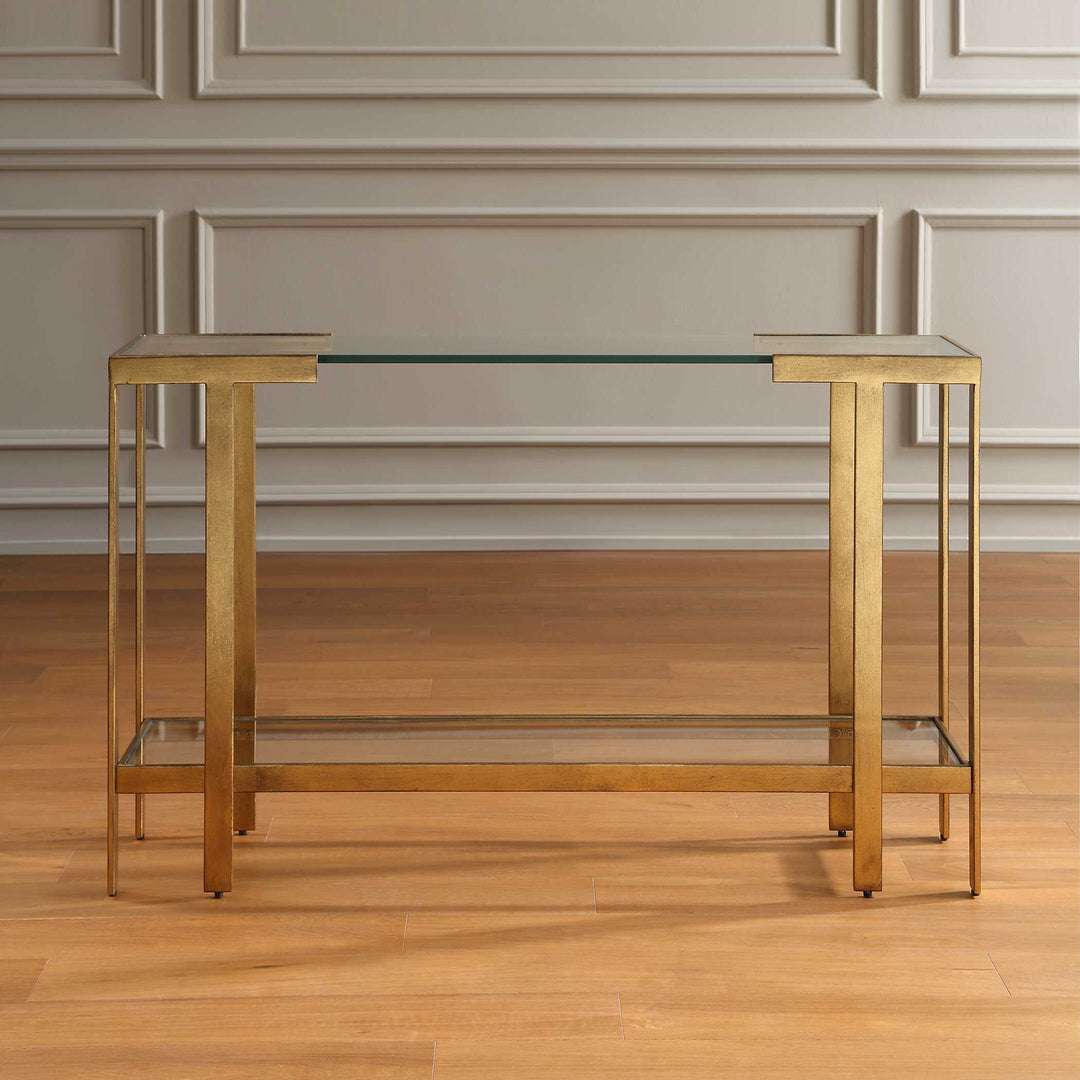 Kendrick Glass Console Table