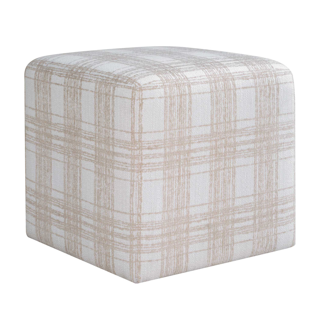 Joie Porcelain Plaid Ottoman