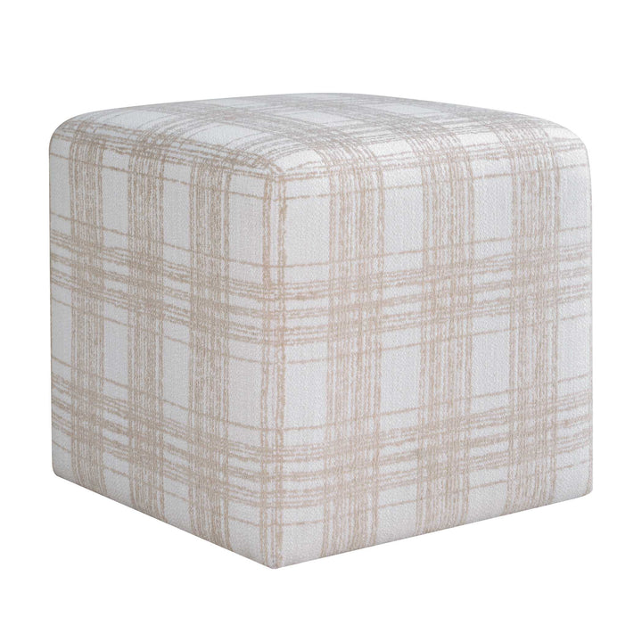 Joie Porcelain Plaid Ottoman