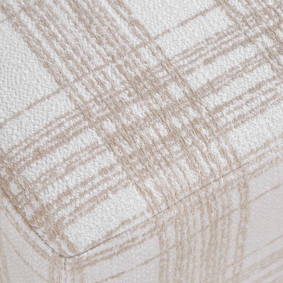 Joie Porcelain Plaid Ottoman
