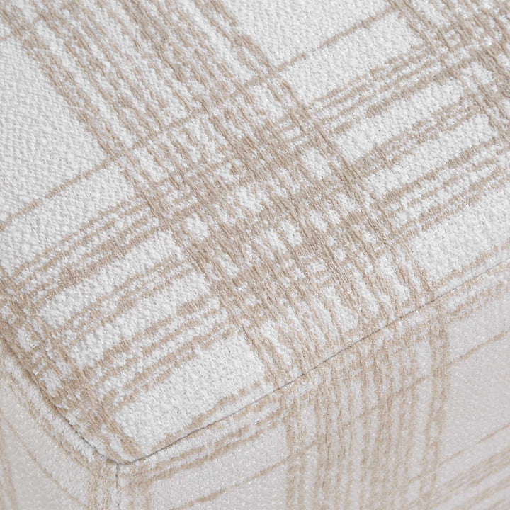 Joie Porcelain Plaid Ottoman