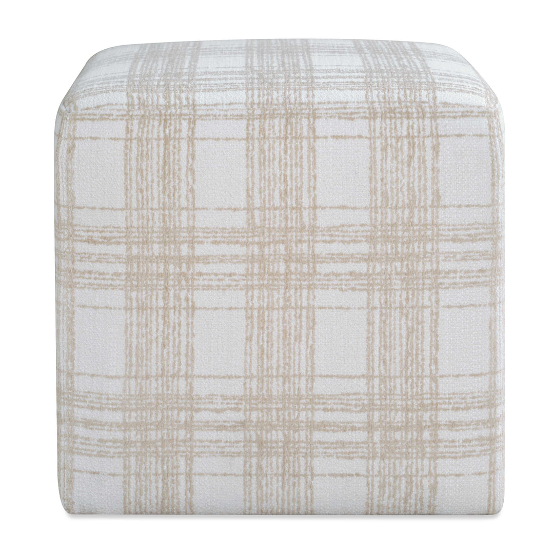 Joie Porcelain Plaid Ottoman