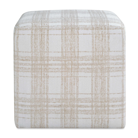 Joie Porcelain Plaid Ottoman