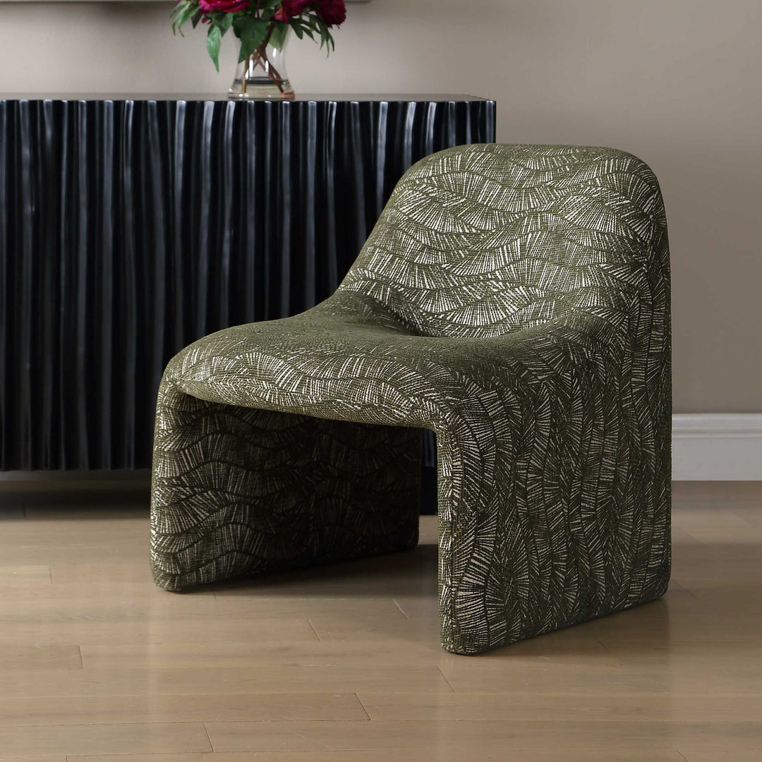 Menlo Olive Green Accent Chair