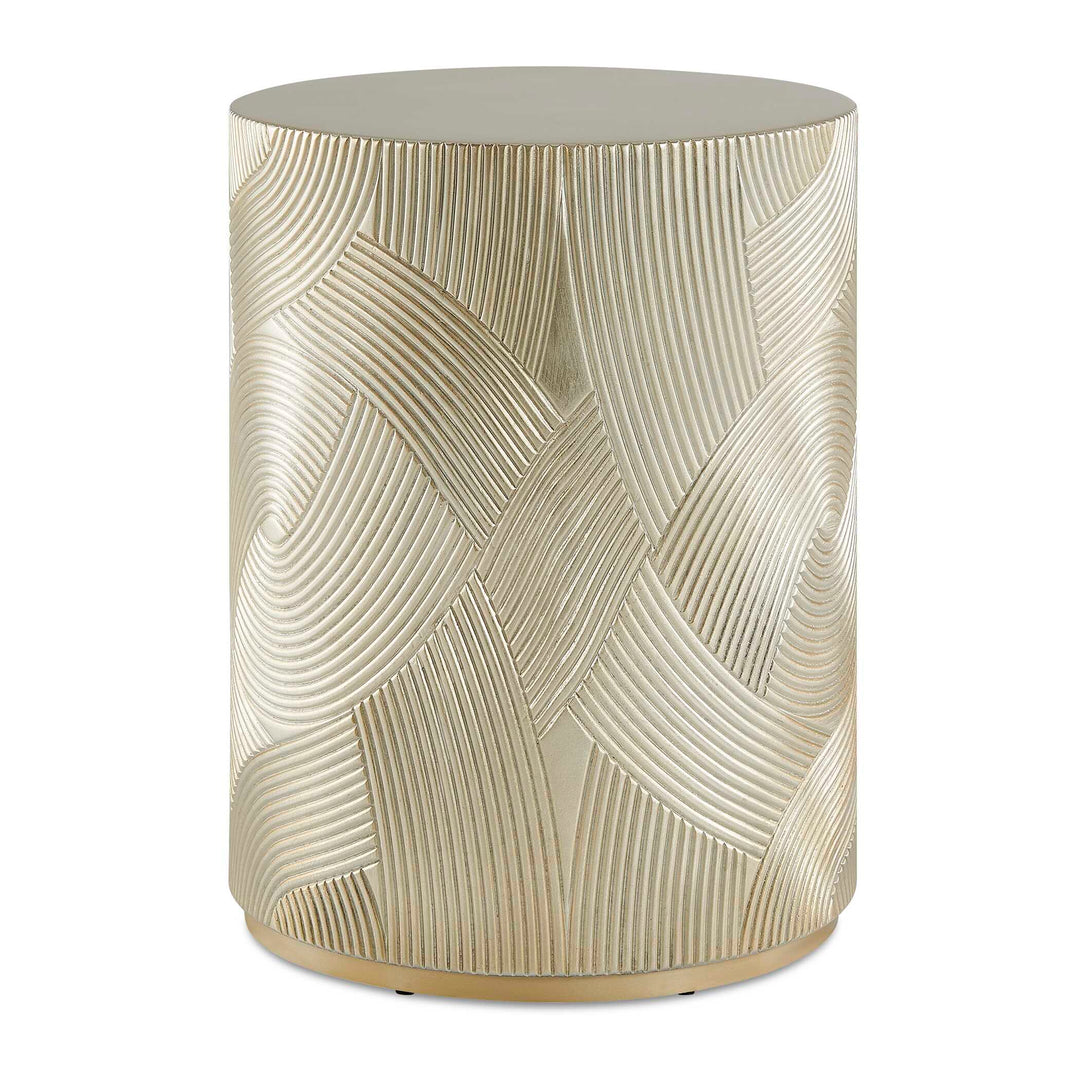 Cassandra Gold Drum Accent Table