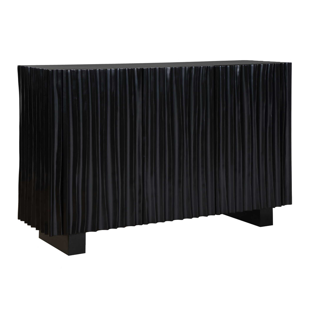 Mercado Black 3 Door Cabinet