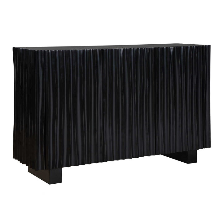 Mercado Black 3 Door Cabinet