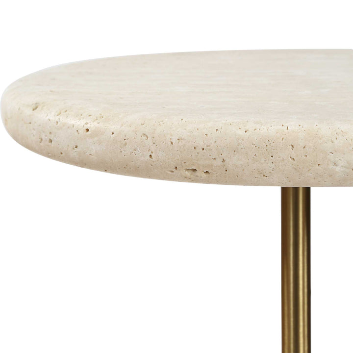 Adames Travertine Drink Table
