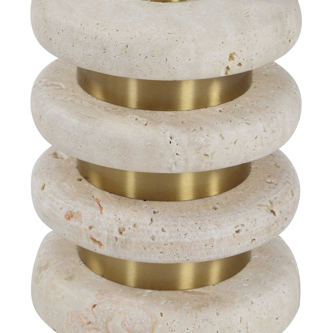 Adames Travertine Drink Table