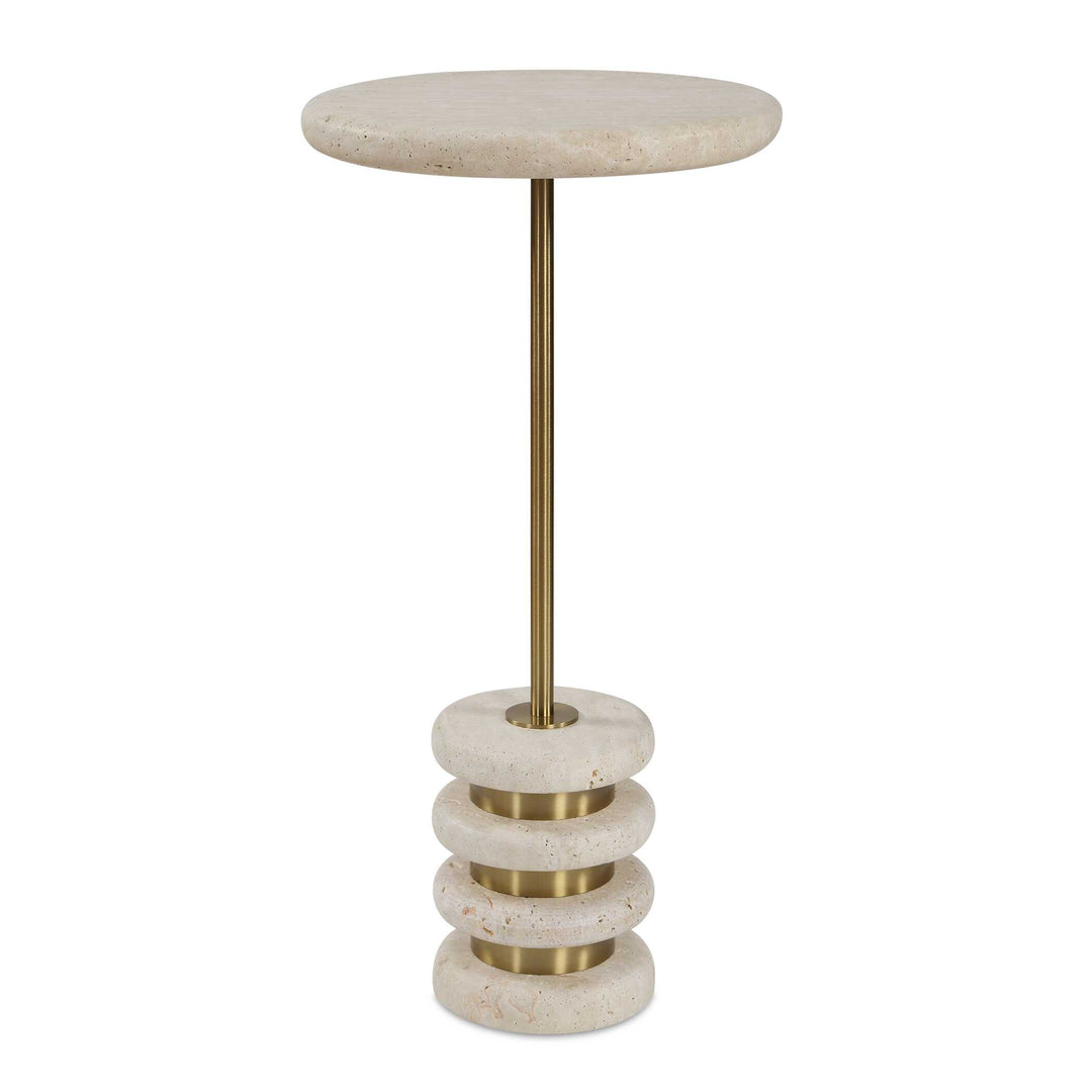 Adames Travertine Drink Table