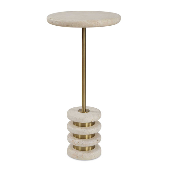 Adames Travertine Drink Table