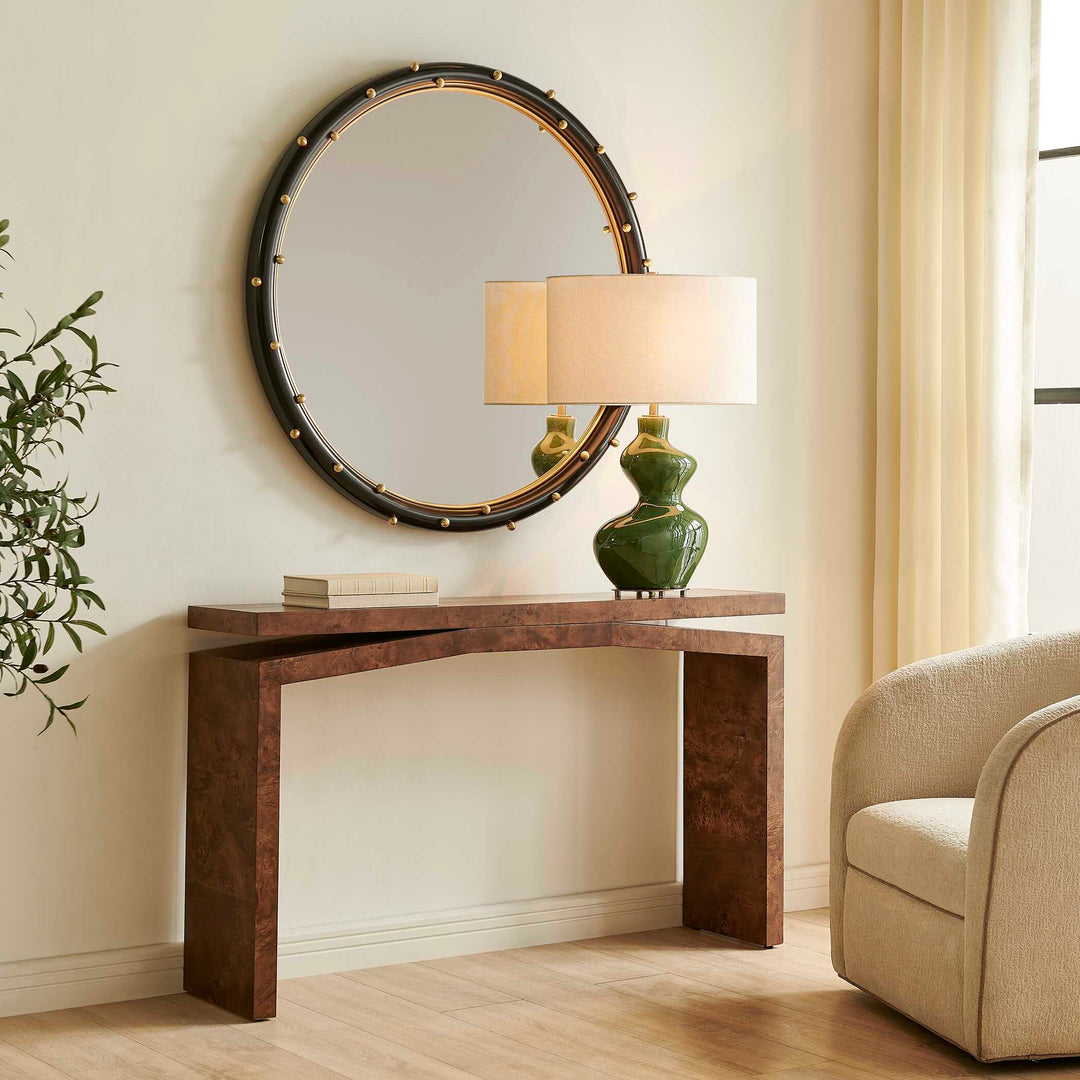 Naoko Burl Wood Console Table