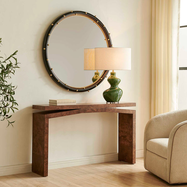 Naoko Burl Wood Console Table