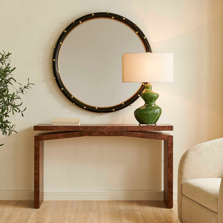 Naoko Burl Wood Console Table