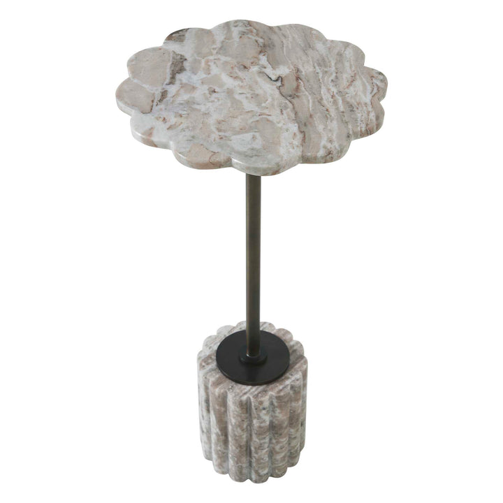 Lana Scalloped Marble Drink Table