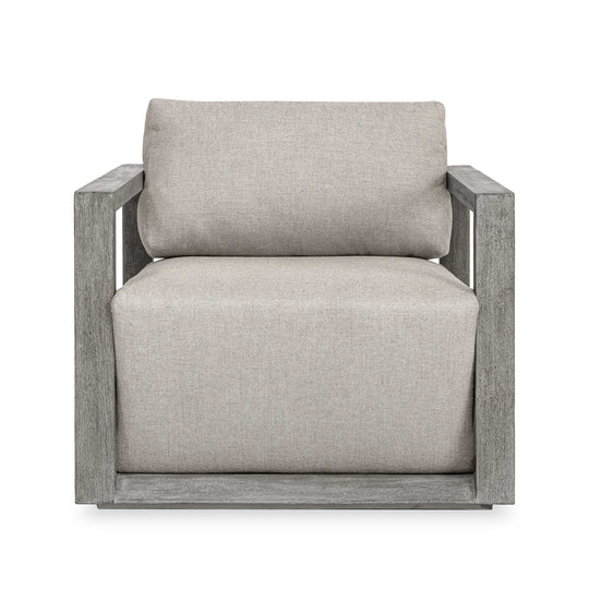Remsen Outdoor Weathered Gray/Dove Lounge Chair