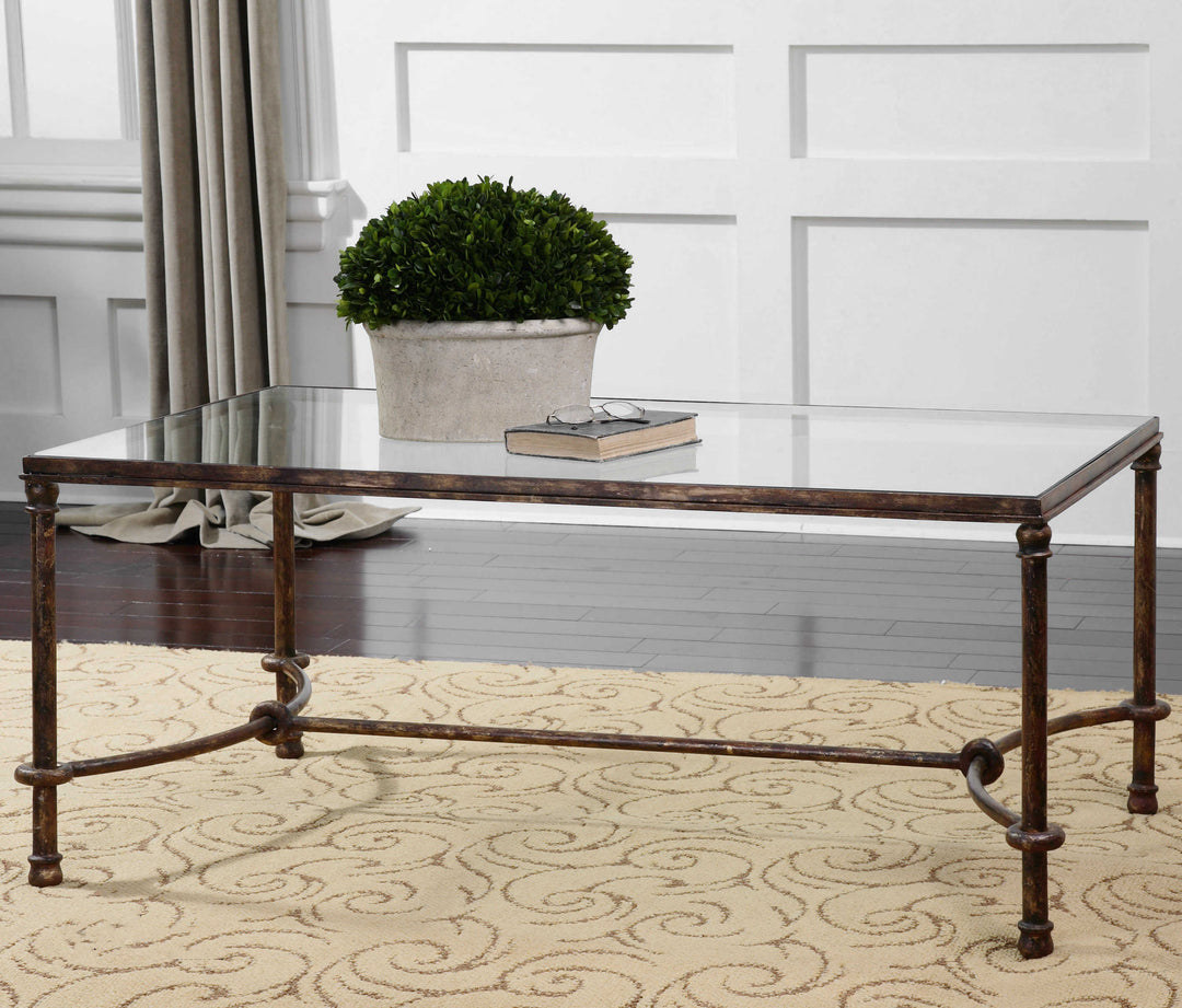American Home Furniture Uttermost Warring Iron Coffee Table