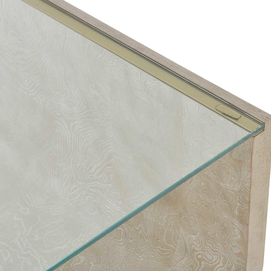 Maeva Modern Glass Coffee Table