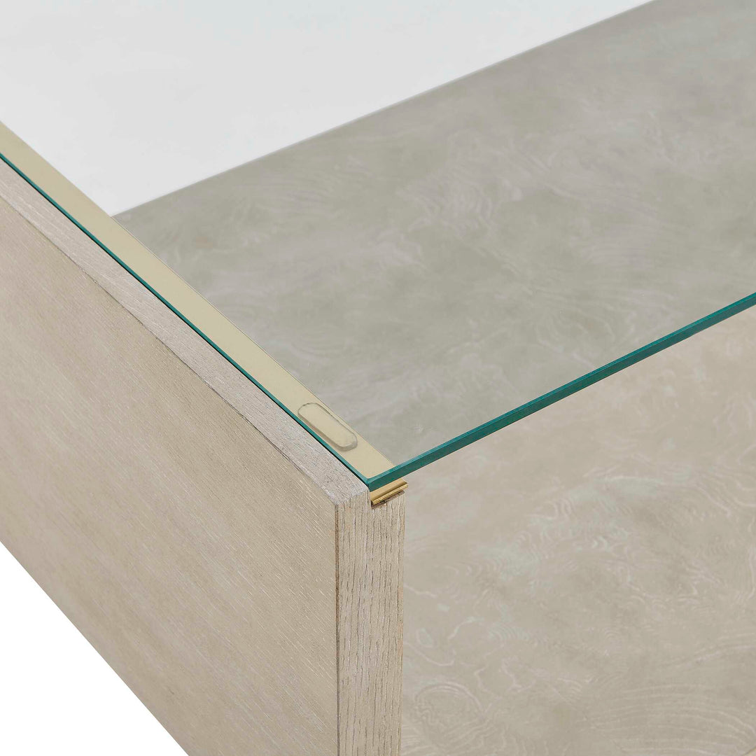 Maeva Modern Glass Coffee Table