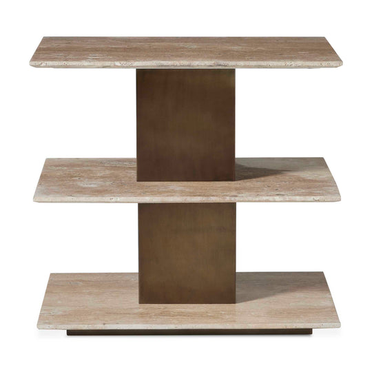 Travertini 3 Tiered Accent Table
