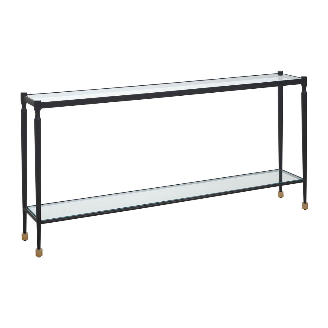 Javana Glass / Iron Console Table