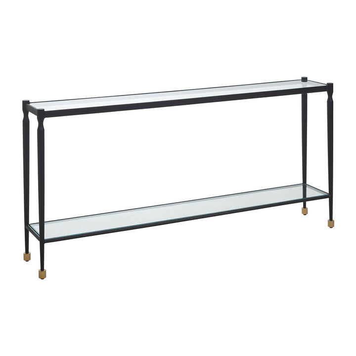 Javana Glass / Iron Console Table