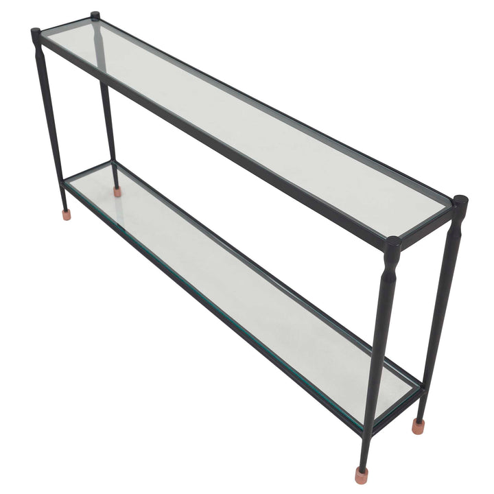 Javana Glass / Iron Console Table